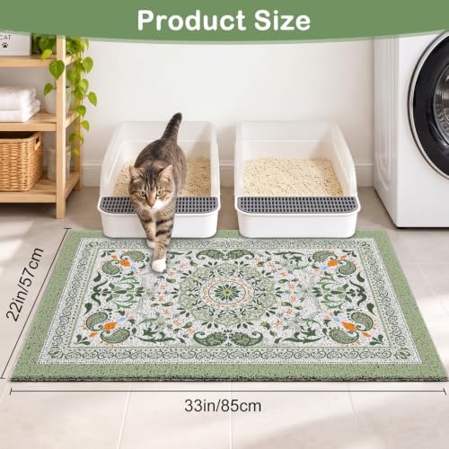 Unicorn Catcher 33"x22" Cat Litter Mat Non-Slip Washable Litter Box Mat - Image 6