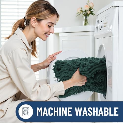 Smiry Bathroom Rugs 36X24, Extra Soft Rubber Backing Chenille Bath Mats - Image 6