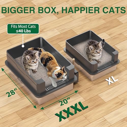 XXXL Stainless Steel Cat Litter Box – Extra Large 28" L x 20" W - Image 2