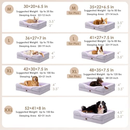 EHEYCIGA Orthopedic Dog Bed for Medium Dog, Memory Foam Dog Couch - Image 5