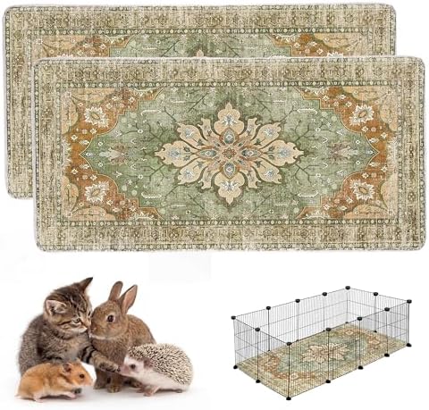 Washable Guinea Pig Pee Pads, Absorbent Reusable Guinea Pig Cage Liners by Peepads