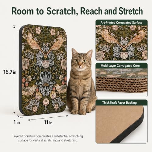 Cat Wall Scratcher, Art Cat Scratching Board - Image 2