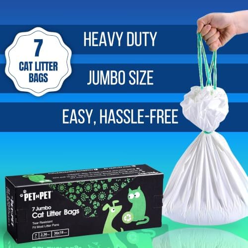 Pet N Pet Jumbo Cat Litter Box Liners, Heavy Duty, Drawstring - Image 2