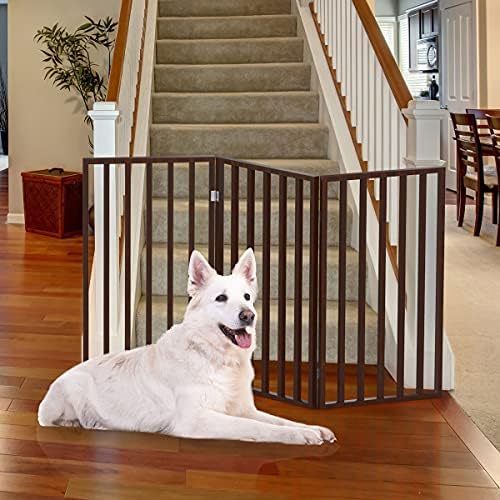 PETMAKER Pet Gate, 3 Panel Freestanding Dog Gate Indoor, 54” x 32” - Image 2