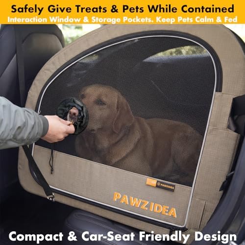 PAWZIDEA Portable Dog Crate for Car Travel, Medium & Large Dogs Up to 80lbs - Image 3