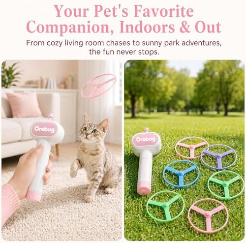 Cat Toy Disc Launcher, Rechargeable Interactive Cat Fetch Toy - Image 2