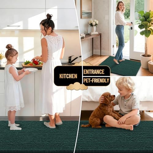 OLANLY Thick Chenille Bathroom Runner Rugs Mats 59x24 - Image 6