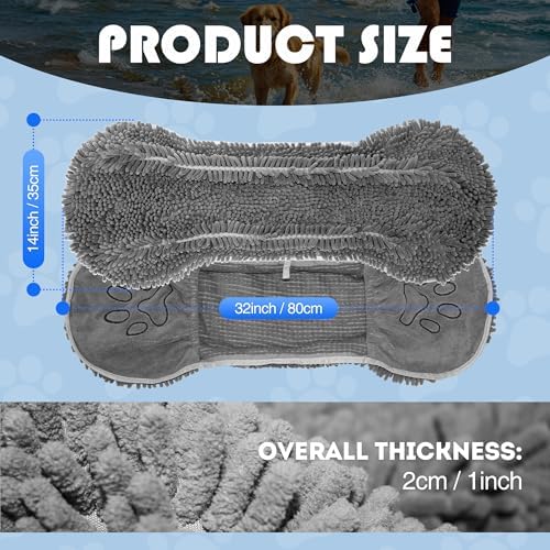Doggy Dryer, Quick Dry Dog Towel, Microfiber Super Absorbent Dog Bath Towels - Image 2