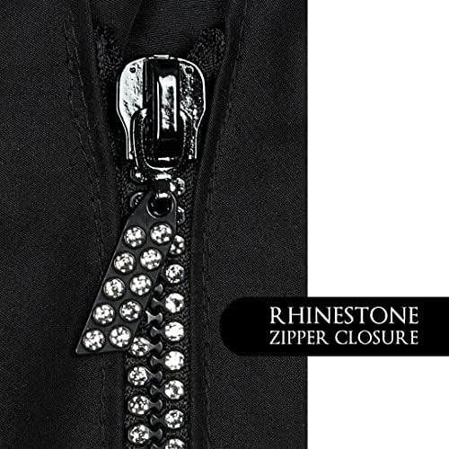 Betty Dain Glitz Rhinestone Zipper Salon Stylist Vest - Image 4