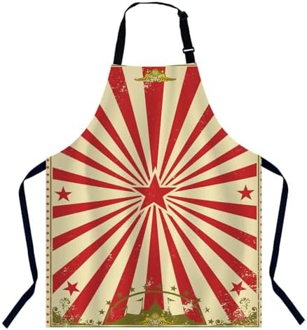 Vintage Circus Apron Adjustable Neck Bib Apron by Unknown