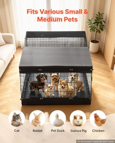 VEVOR Dog Playpen, 24 Inch 4-Panel Metal Puppy Pen - Image 5