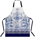 Paisley Pattern Apron Adjustable Neck Bib Apron by Unknown