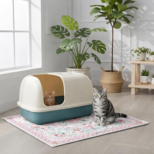 Cat Litter Mat 33" x 22" for Litter Box, Non-Slip Washable Floor Mat - Image 3