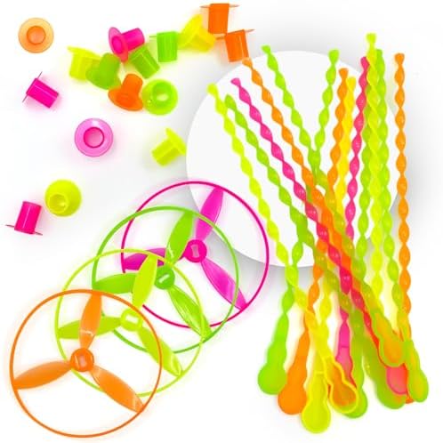 50 Pcs Plastic Flying Helicopter Toy Set Flying Twist Disc - Image 2
