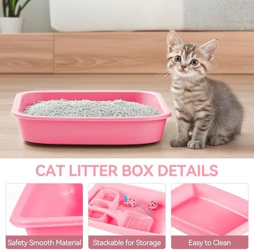 PAWISE Cat Litter Box Set, Small Kitten Starter Kit, Includes Litter Box - Image 5