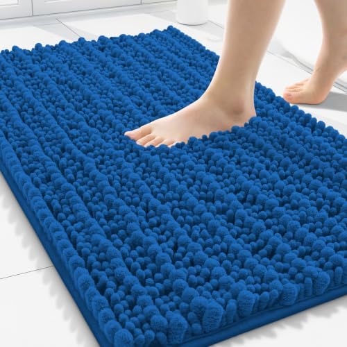 Smiry Bathroom Rugs 30X20, Extra Soft Rubber Backing Chenille Bath Mats by Smiry