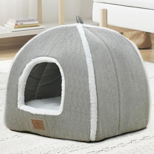 Cat Beds for Indoor Cats-Cat Bed Cave House Tent for Kittens and Small Pets - Image 6