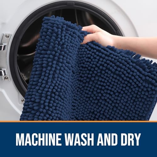OLANLY Dog Door Mat for Muddy Paws 59x32, Super Absorbent Chenille Mud Mat - Image 5