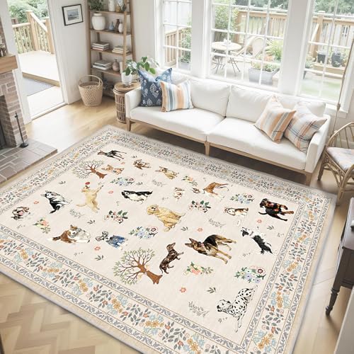 Beige Area Rug 5x7 for Bedroom Livingroom - Image 2