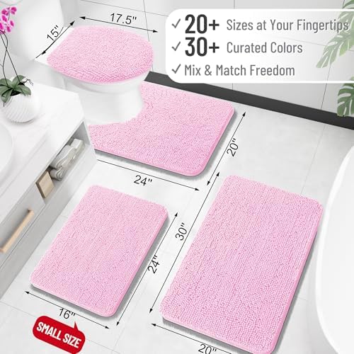 OLANLY Toilet Rugs U-Shaped 24x20, Soft Absorbent Chenille Contour Rugs - Image 2