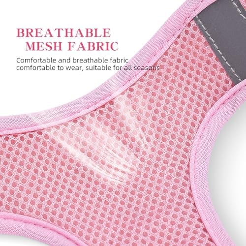 Small Dog Harness Black Daisy Flowers No Pull Reflective Harness - Image 5