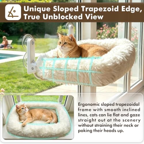 Zoratoo Foldable Cat Window Perch, Widened Cushion Cat Bed - Image 4