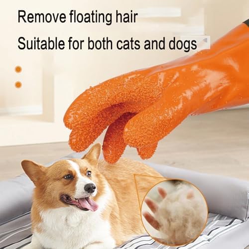 YOFANG 27.6" Extra Long Pet Grooming Bathing Gloves - Image 3