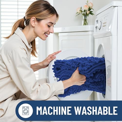 Smiry Bathroom Rugs 36X24, Extra Soft Rubber Backing Chenille Bath Mats - Image 6