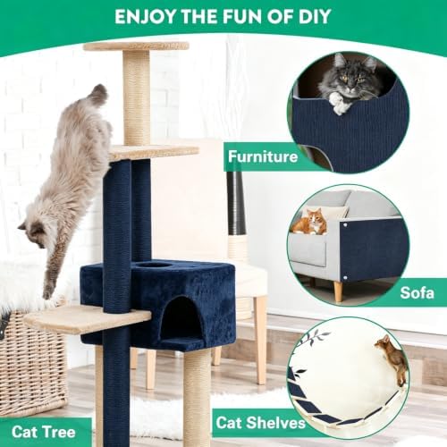 Cat Scratcher Mat, 78.7"x15.8" Cat Scratch Couch Furniture Protector, Trimmable - Image 5