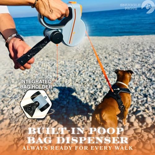 Snuggle Paws Heavy Duty Retractable Dog Leash 16.4 ft All-in-One, 66 lb - Image 5
