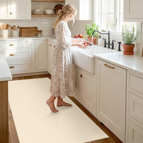 Upgraded Waffle 3x5 Rug for Entryway: Textured Washable Area Rug - Image 3