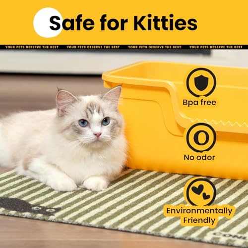 Conlun Cat Litter Mat Litter Trapping Mat, Premium Durable PVC Cute Cat Litter - Image 7
