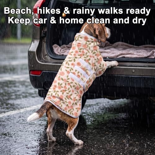 Fast‑Drying Dog Bathrobe, Absorbent Striped Pet Towel - Image 4