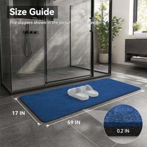 MontVoo -Bath Mat Rug-Rubber Backing Non Slip Quick Dry Absorbent Thin Bathroom - Image 2