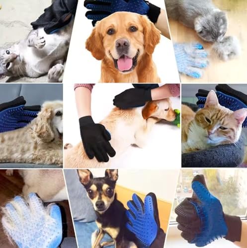 Pet Grooming Glove-Pet Hair Remover Glove- Perfect pet Cleaning Brush Glove- - Image 7