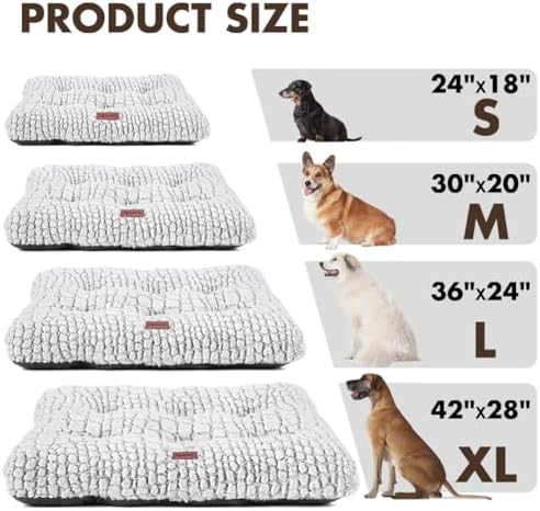 Dog Bed Crate Pad for Medium Dogs 30"x20" White - Image 5
