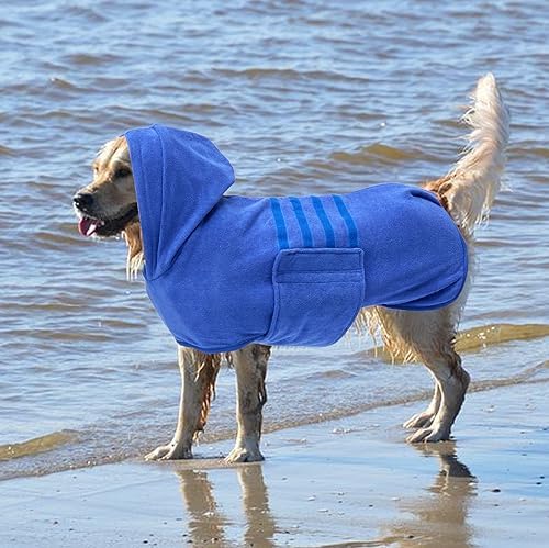 Geyecete Dog Drying Coats with Hood-Dog Towels Absorbent Robe Dry Fast Dog - Image 6