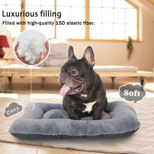 Crate Beds for Small Dogs, Comfort Fluffy Plush Dog Bed Kennel Pads for Crates - Image 2