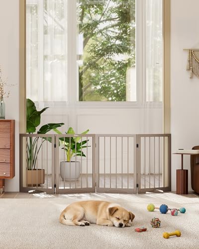 Free Standing Dog Gate Indoor, Foldable Dog Gate by Cideny