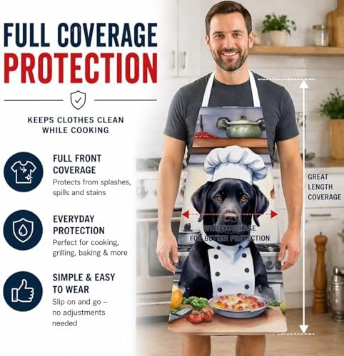 Caroline's Treasures Black Labrador Retriever The Chef Apron Cooking Kitchen - Image 3