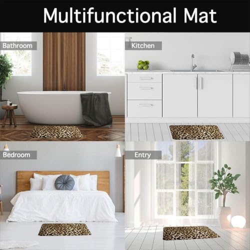 Leopard Print Bath Mat Cheetah Wild Safari Skin Powerful Animal Big Cat - Image 5
