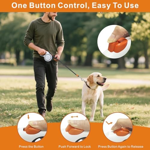 Retractable Dog Leash, 26ft Retractable Lead - Image 6