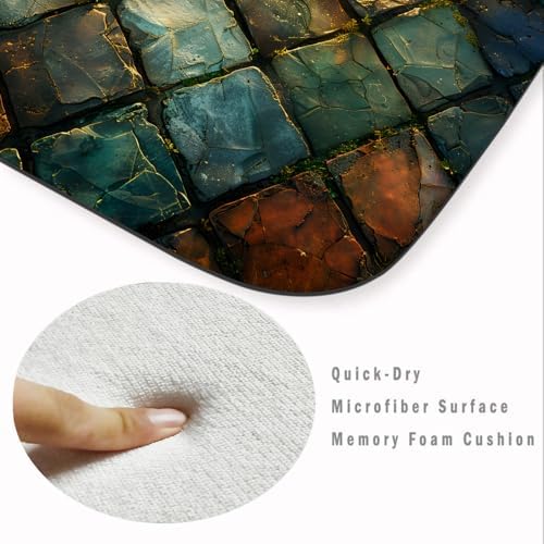 Memory Foam Bath Mat Flannel Absorbing Water Floor Rug 29x17in - Image 3