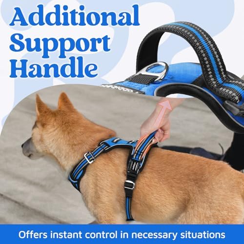 rabbitgoo Dog Harness Medium Sized, No Pull 3 Buckles Easy On & Off - Image 4