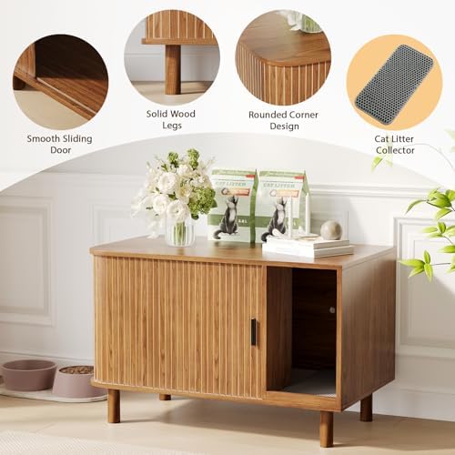 34.3" Cat Litter Box Enclosure Furniture - Image 5