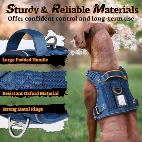 rabbitgoo Tactical Dog Harness for Small Dogs, No Pull Service Pet Vest - Image 6
