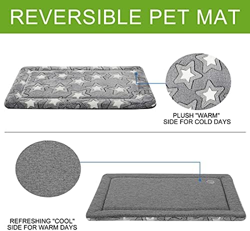 EMPSIGN Dog Crate Pad for 24"x18" Dog Crate, Star Pattern/Grey - Image 3