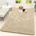 OLANLY Dog Door Mat for Muddy Paws 70x46, Paw Print Design Chenille Mud Mat by OLANLY