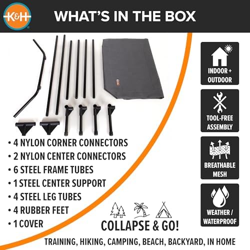 K&H Outdoor Elevated Dog Bed, Cooling Raised Dog Bed, Jumbo 56x38in - Image 6