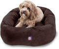 Majestic Pet 32 Inch Suede Calming Dog Bed Washable 32x23x7 – Cozy Soft Round by MajesticPet
